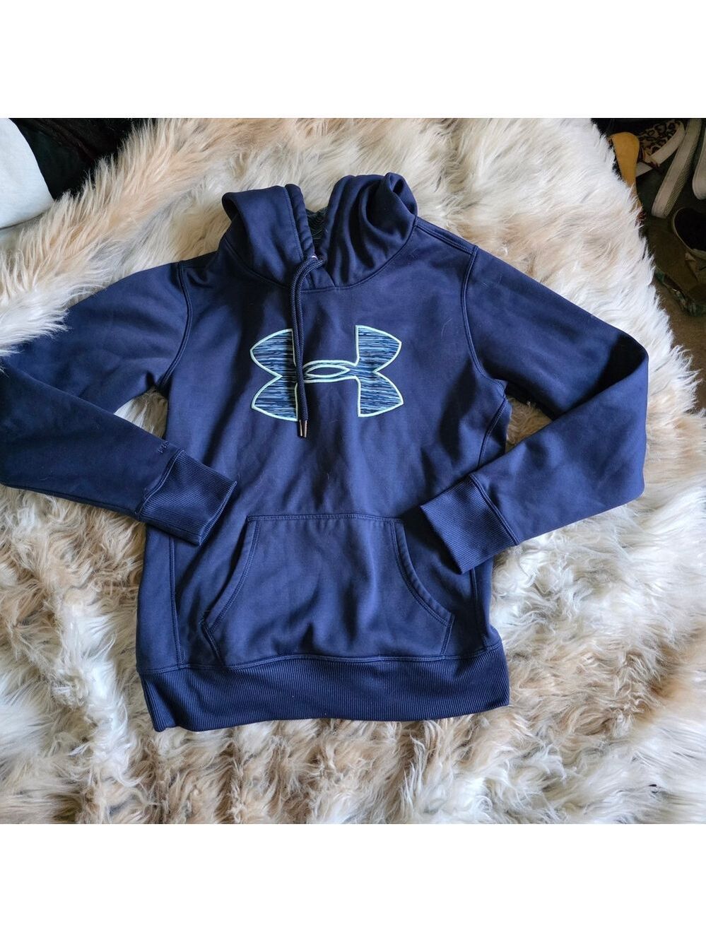Under Armour Navy Hoodie with Blue Logo